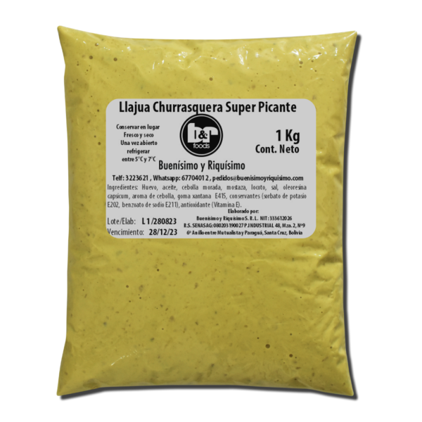 Llajua Churrasquera Superpicante, Pouch 1 Kg