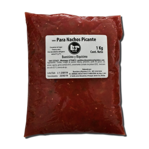 Salsa Para Nachos Picante, Pouch 1 Kg